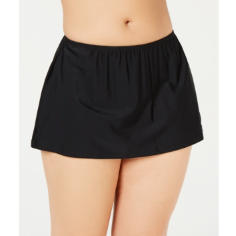 Island Escape Women's Skirt Swim Bottom Separates Black Size 24W 2601